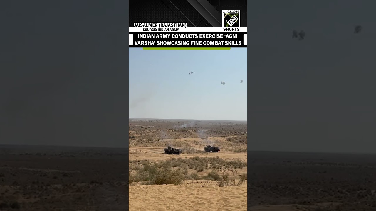 Indian Army conducts exercise Agni Varsha showcasing fine combat skills in desert