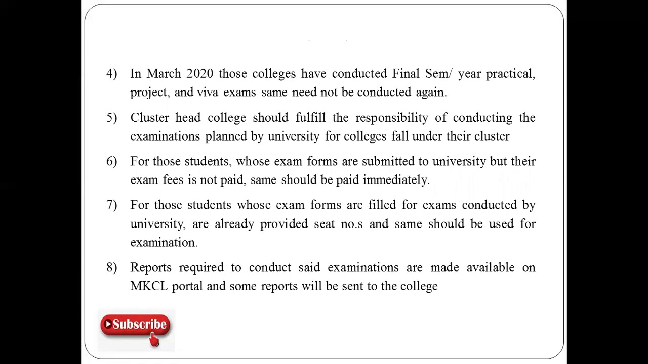 University Final Year Examination Circular Dated 09 09 2020 English Translation