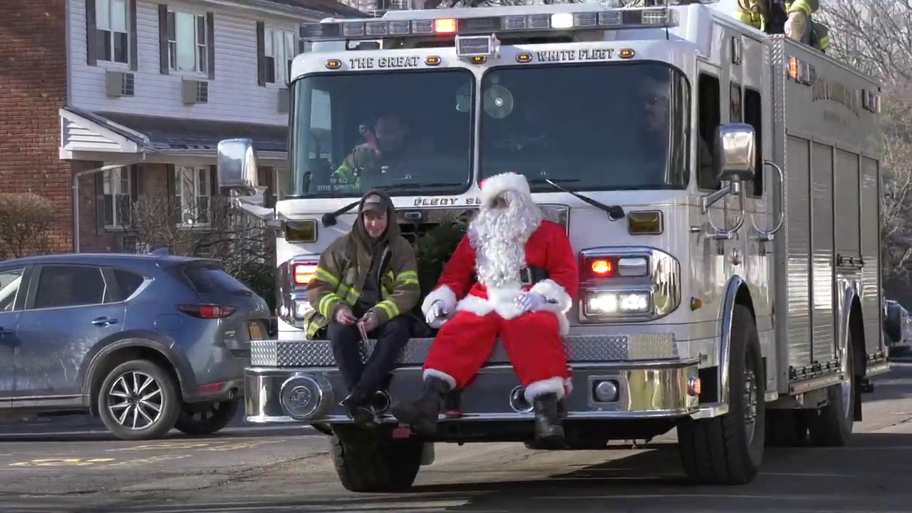 Suffern Firefighters Help Santa Visit Children Before Christmas