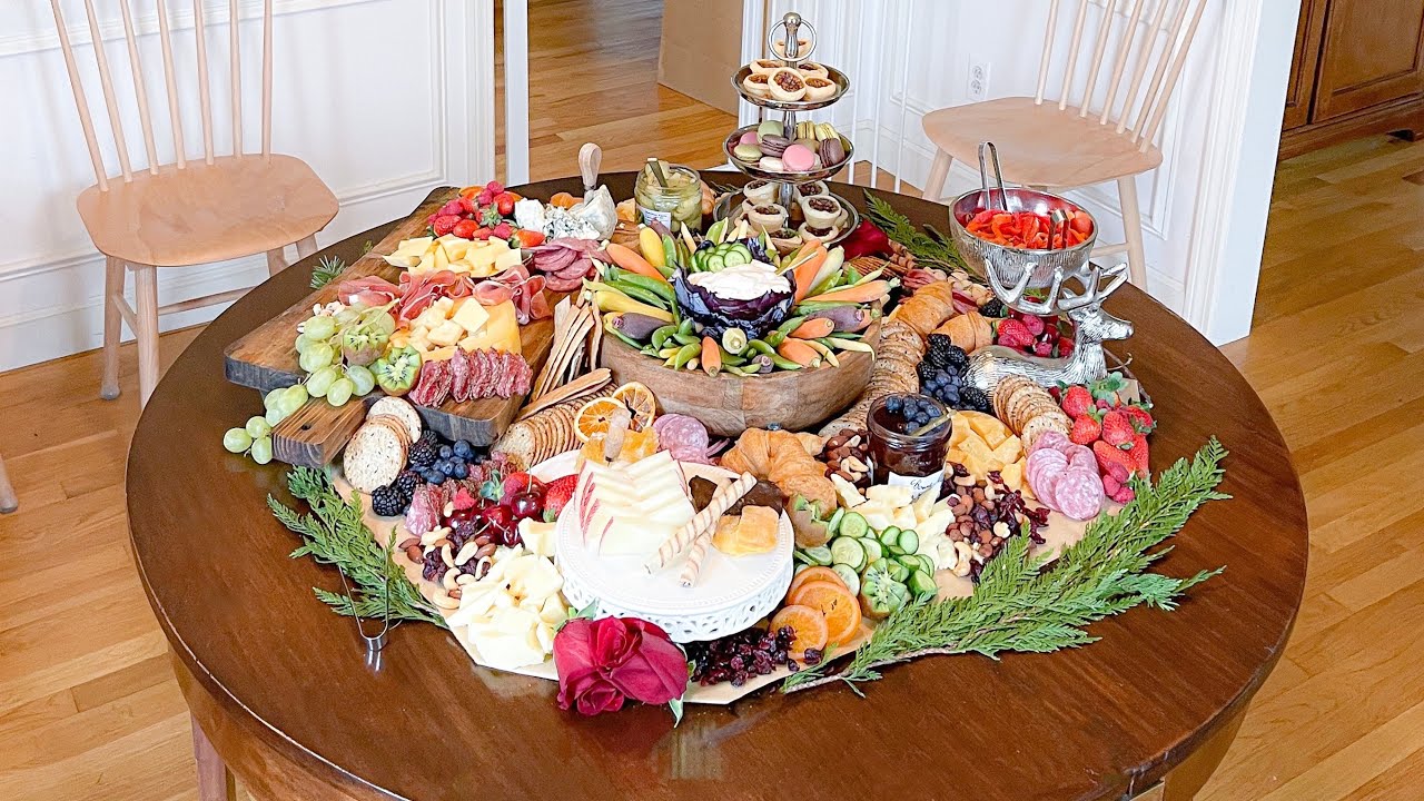 STUNNING holiday grazing table 🎄 BUILD a grazing table with us! #cookingchannel #recipe #foodie