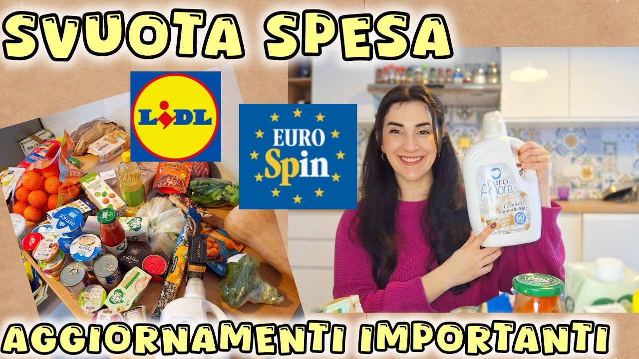 SVUOTA SPESA☺️| Aggiornamenti importanti!🤩 #eurospin #lidl 