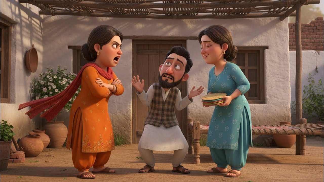 Kamzor Shohar Or Uski Do Biwiyan | Hindi Animated Cartoon| Bedtime Stories | Cartoon