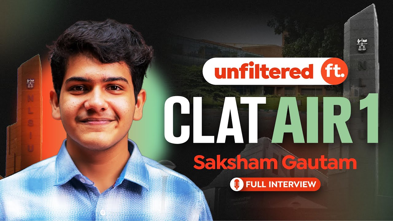 CLAT 2025 AIR 1 Saksham reveals his secrets 🔥 | Full CLAT strategy + NLU Bengaluru campus tour!