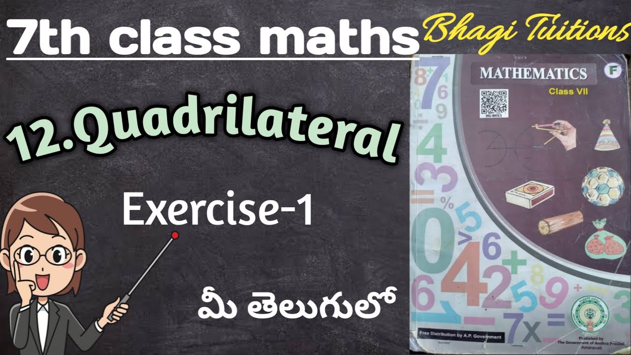 7th class maths in telugu||chapter-12 Quadrilateral||Exercise-1