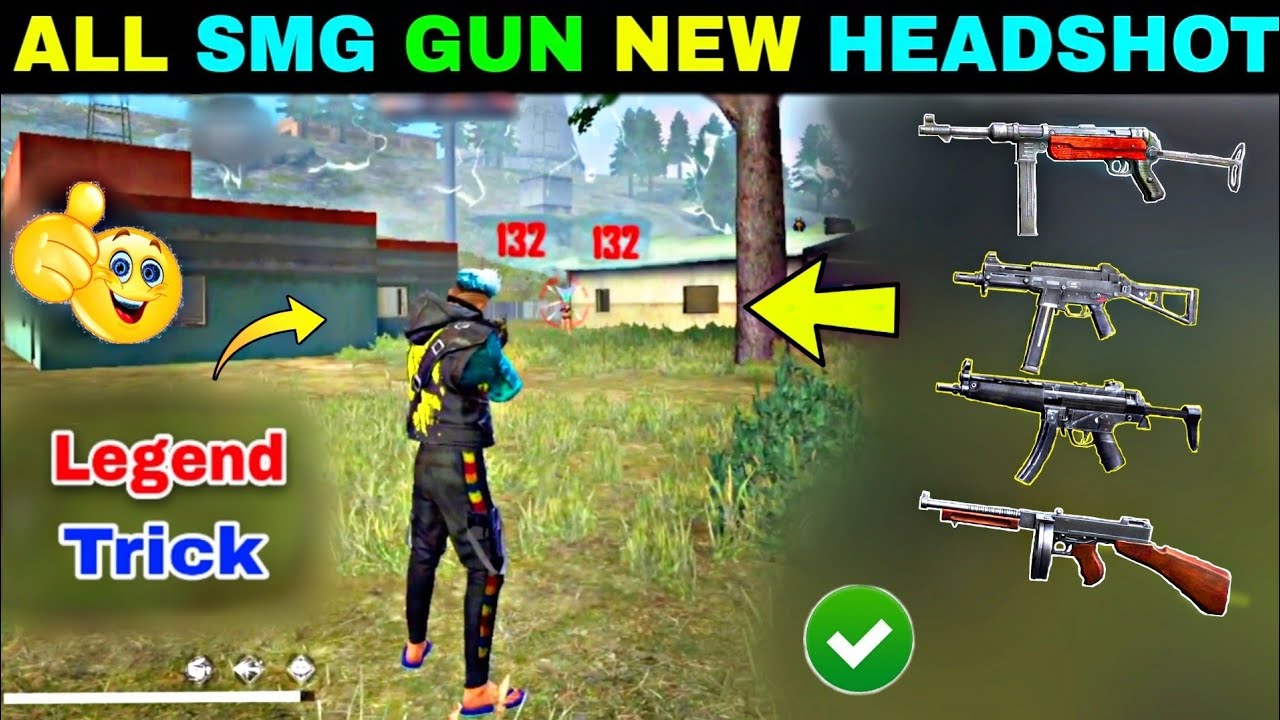 Mp40+Ump+Mp5+Thomson New Headshot Trick🔥| New Headshot Trick Free Fire🔥| 100% Working