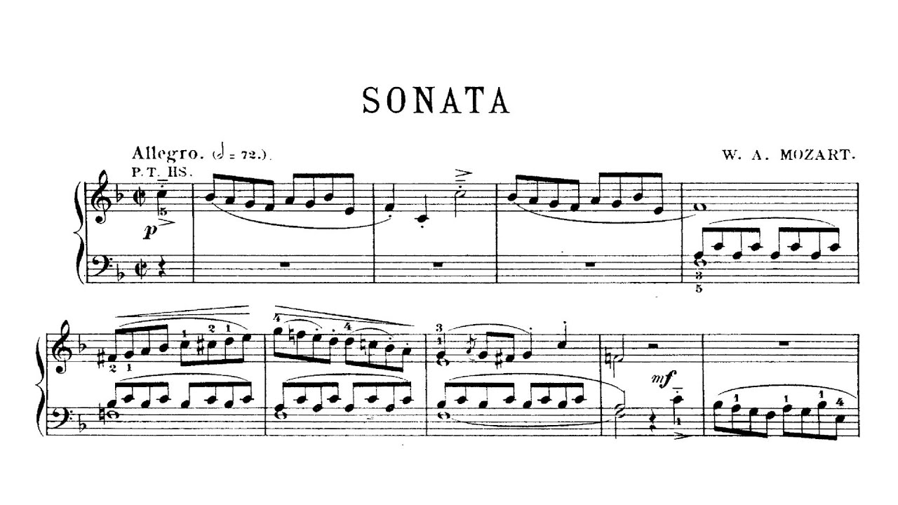 Mozart - Piano Sonata No. 15 in F Major, KV533 (Audio+Sheet) [Gieseking]