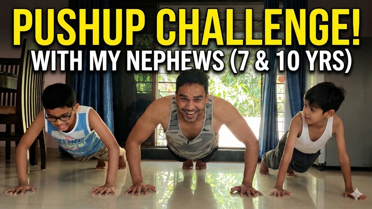 I Made My Nephews EARN Their Breakfast!  (Part 1) | Pushup Challenge With My 7 & 10 Year Old Nephews