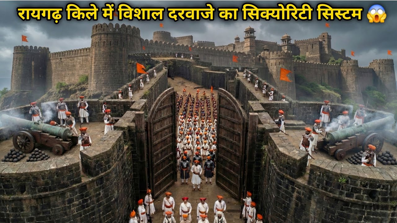 Unbelievable 400 Year Biggest Gate Security System In Raigad Fort || Ancient Cannons