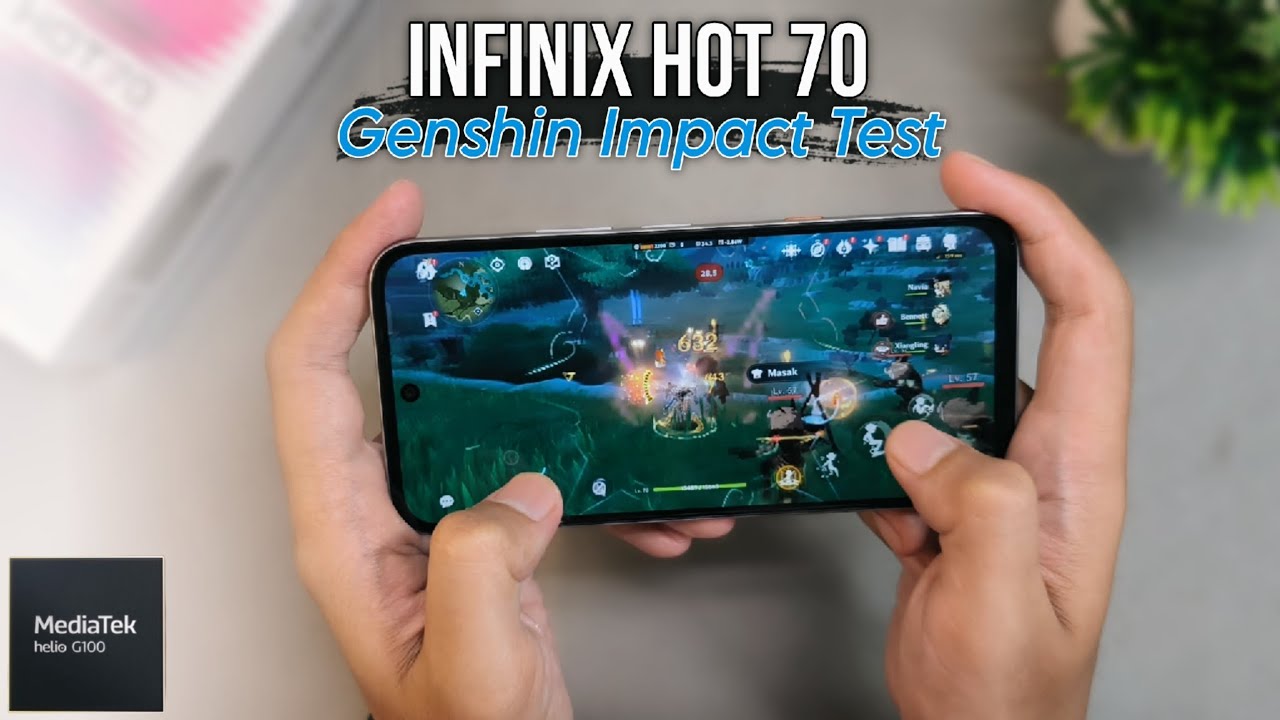 Infinix Hot 70 Mediatek Helio G100 Genshin Impact Gaming Test!