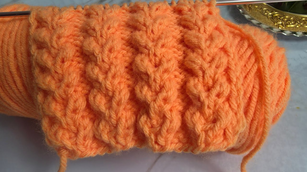 The pattern resembles a braid.##knitting##handmade#patterns 