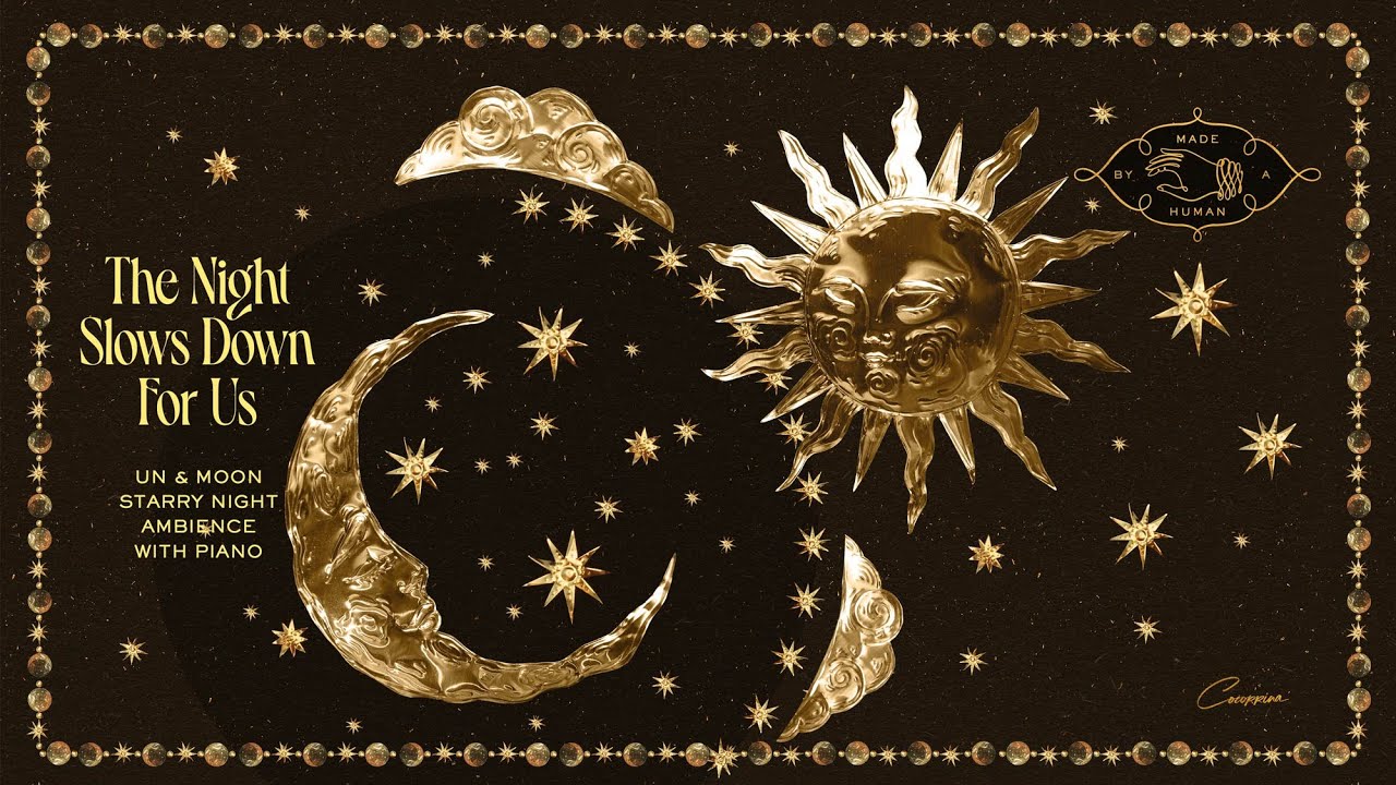 The Night Slows Down for Us | Sun & Moon Starry Night Ambience with Piano