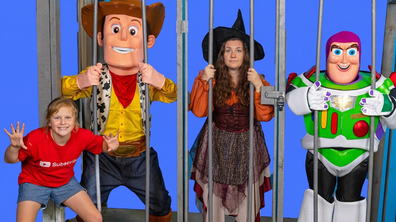 Toy Story Woody has a Hair Taken and is helped by the Assistant and Buzz