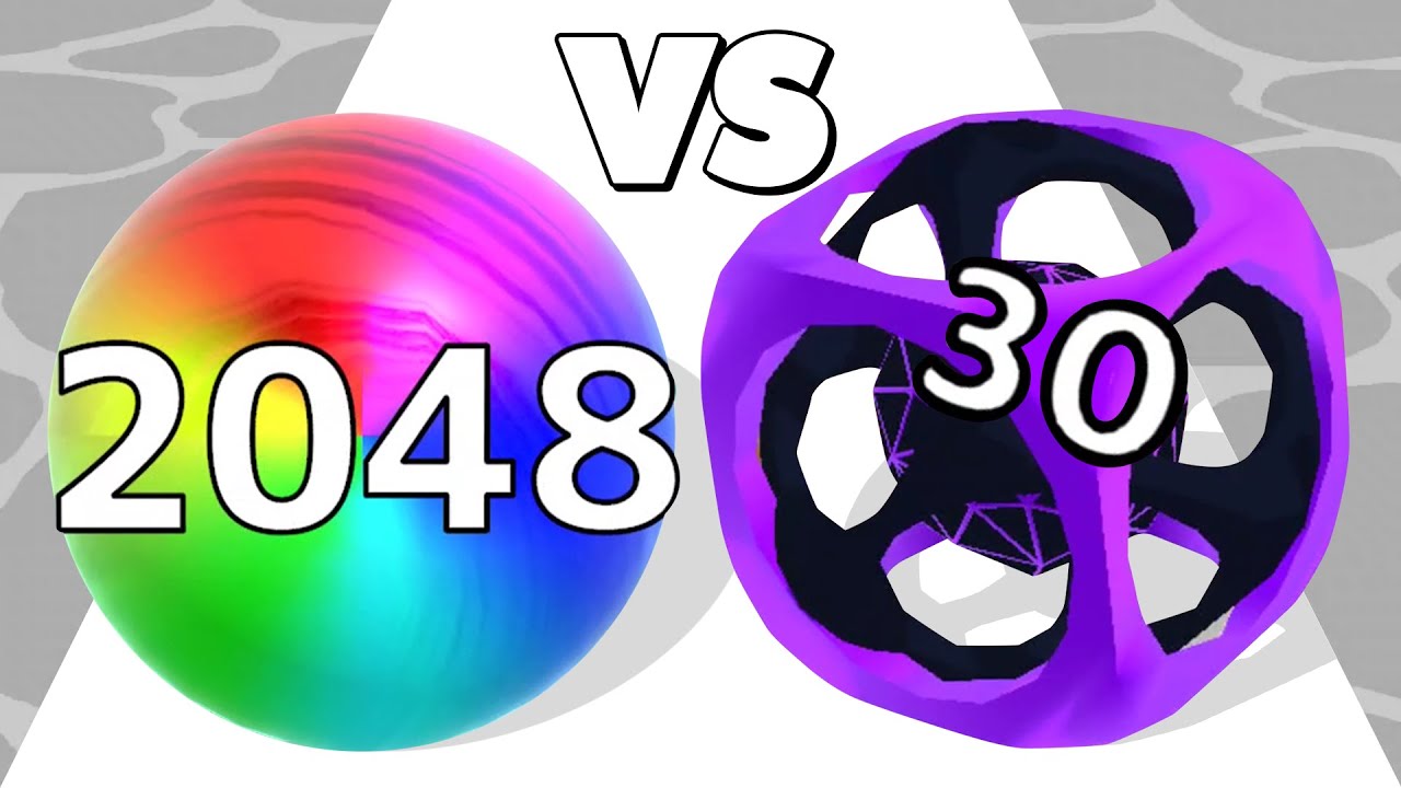 MERGE RUN 2048 /vs MARBLE RUN 3D ∞ ASMR Gameplay Android iOS • Number Ball Run 3D Merge Math Games