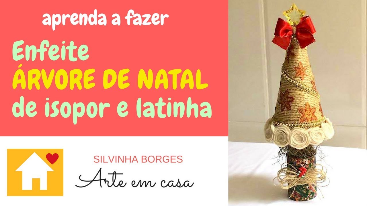 Árvore de Natal de Isopor com base de Lata Reciclada