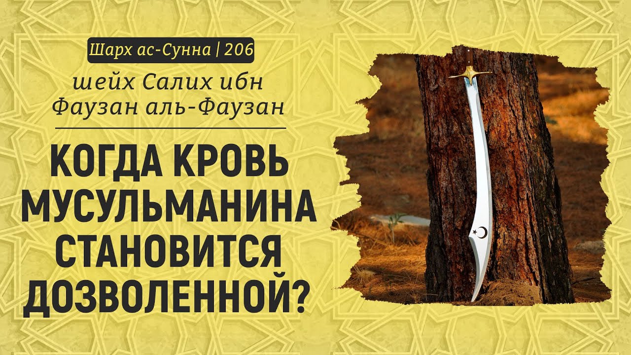 Когда кровь мусульманина становится дозволенной? | Шейх Салих аль-Фаузан | Шарх ас-Сунна (206)