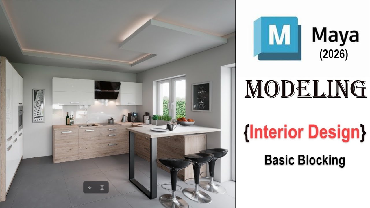 Interior Design in Maya | From Scratch to Final #videos #interiordesign