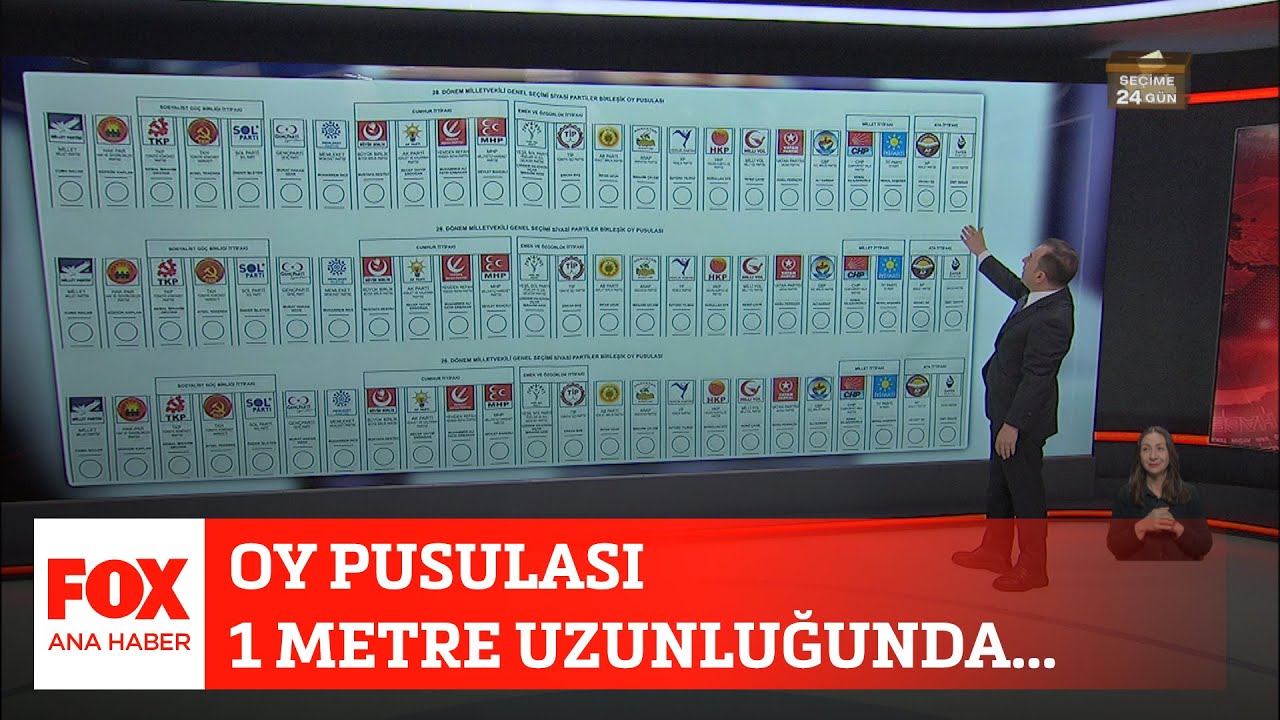 Oy pusulası 1 metre uzunluğunda... 20 Nisan 2023 Sel&ccedil;uk Tepeli ile FOX Ana Haber