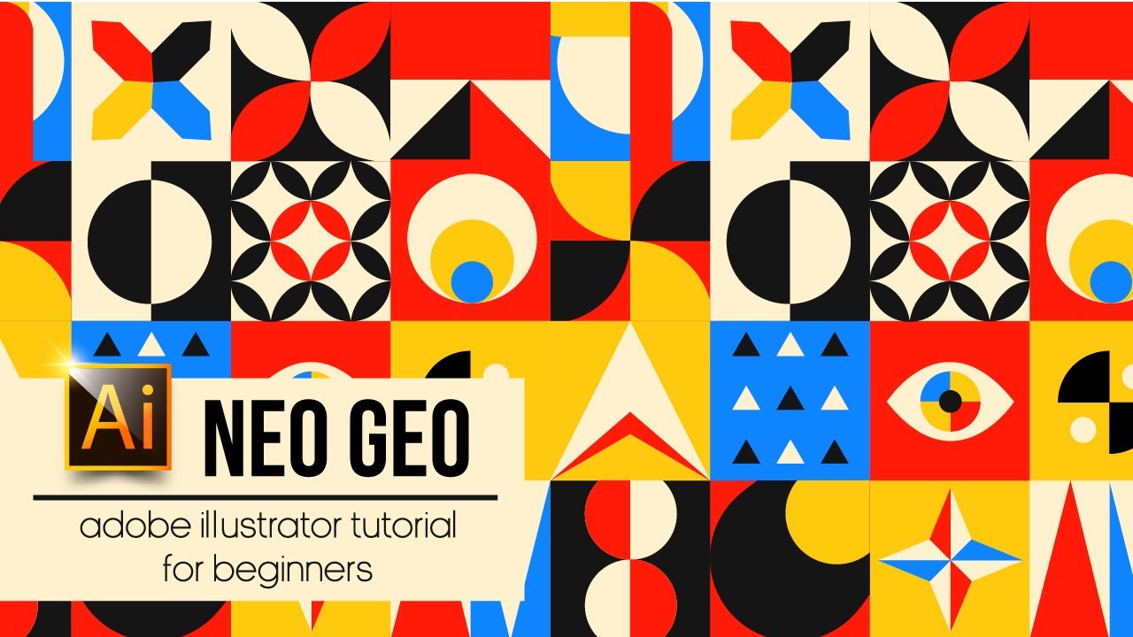 НЕО ГЕОМЕТРИЯ | ADOBE ILLUSTRATOR 2020 УРОК ДЛЯ НАЧИНАЮЩИХ