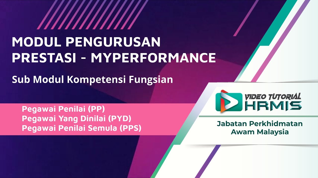 MODUL PENGURUSAN PRESTASI –MYPERFORMANCE HRMIS 2.0 Submodul Kompetensi Fungsian