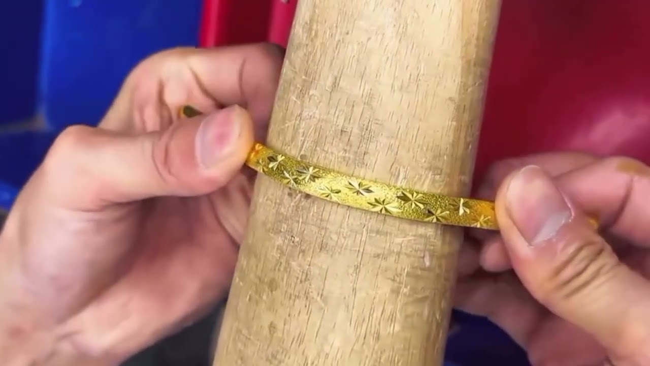 Gold bangles making process 
