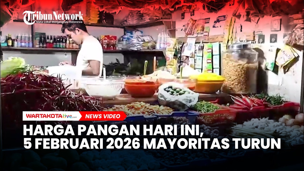Harga Pangan Hari Ini, 5 Februari 2026 Mayoritas Turun, Minyak Goreng hingga Cabai Rawit