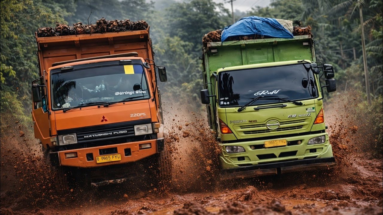 Lumpur, Beban Berat, dan Tekad Baja – Kisah Perjalanan & Perjuangan Truk Sawit