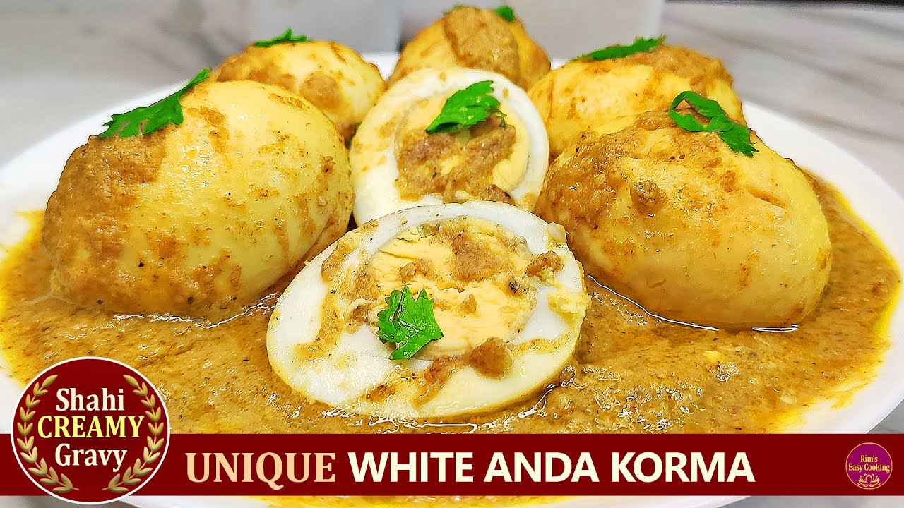 Egg Malai Masala | Creamy White Egg Korma | NO KAJU NO CREAM | Shahi Anda Curry [RECR1]