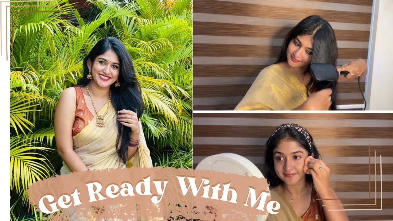GET READY WITH ME✨♥️ Onam Look  2025🤍🌼 #onam #grwm #trend #kalyani ..