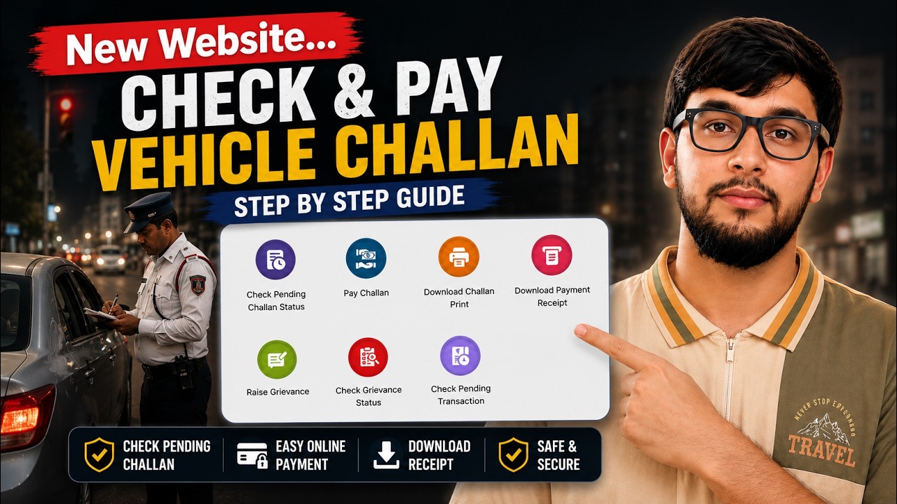 How to Check & Pay Vehicle Challan Online (New Official Website) 🚗