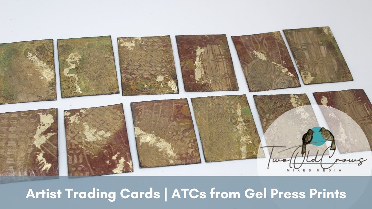Artist Trading Card | ATCs for swap | Gel Press Printing to create Artist Trading Cards