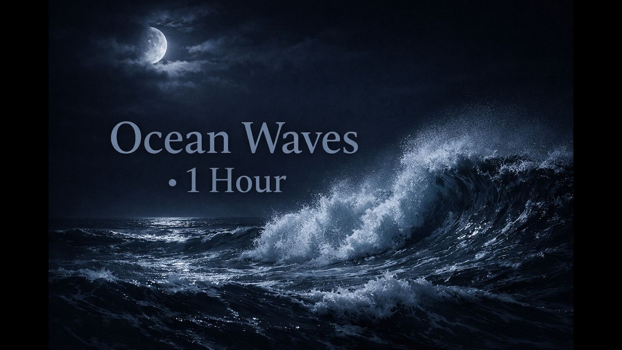 Gentle Ocean Wave Sounds | Black Screen | 1 Hour Sleep & Relaxation