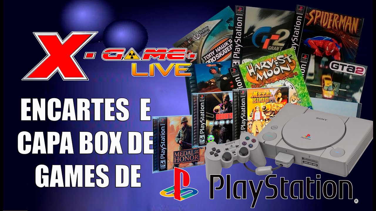 Encartes e Capa Box de Games Playstation 1  ( XGAMELIVE )