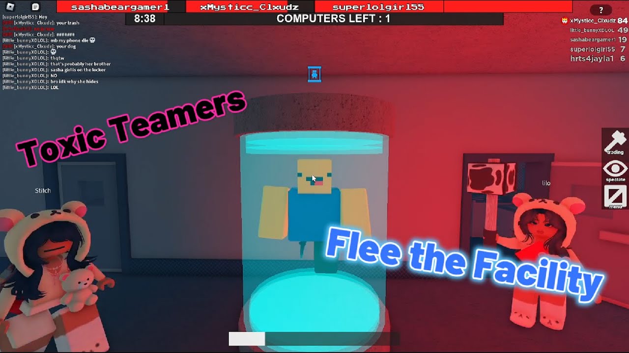DESTROYING TOXIC TEAMERS IN FLEE THE FACILITY