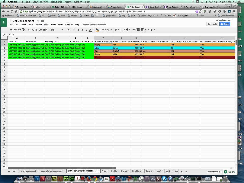 Forms Data Manipulation In Google Sheets
