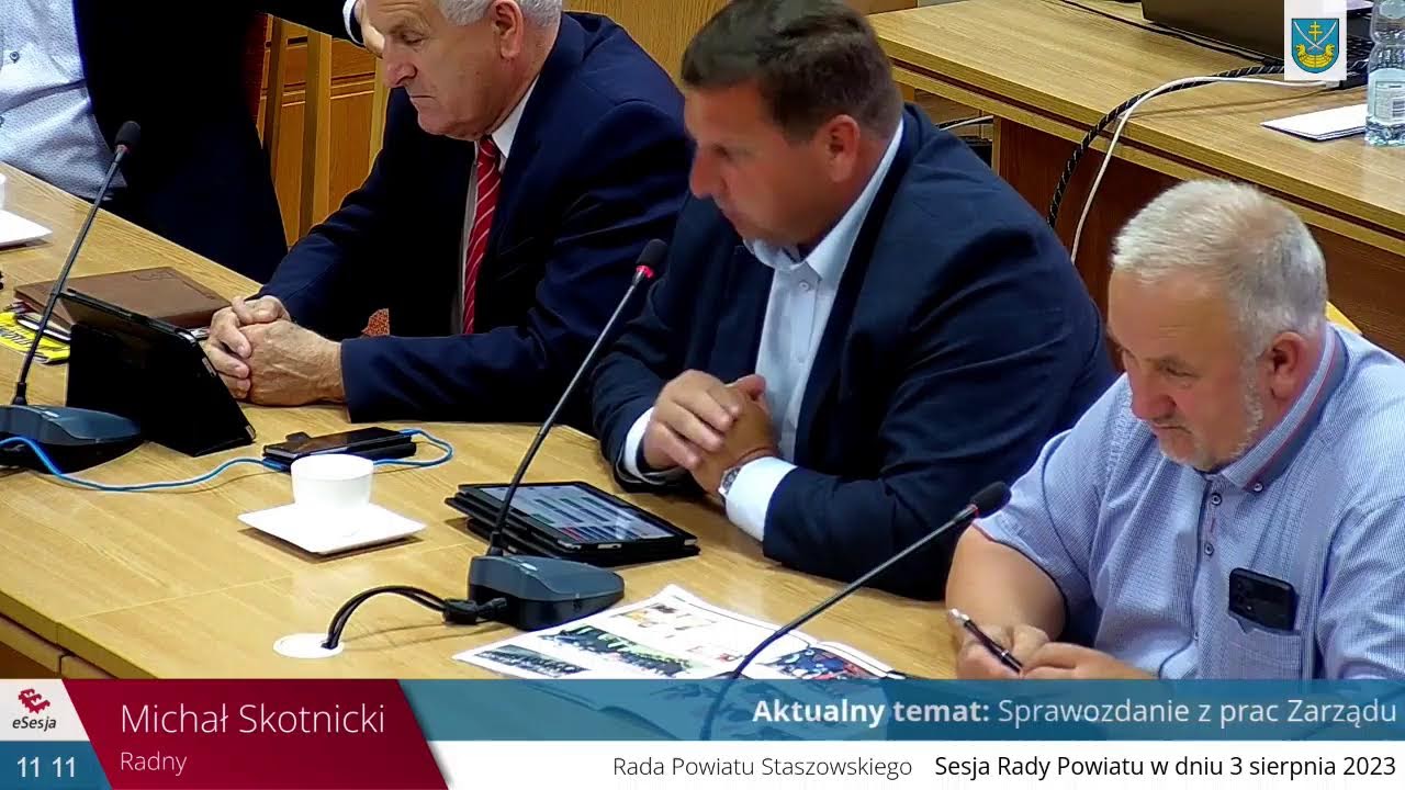 LVIX Sesja Rady Powiatu w Staszowie 03 sierpnia 2023 roku