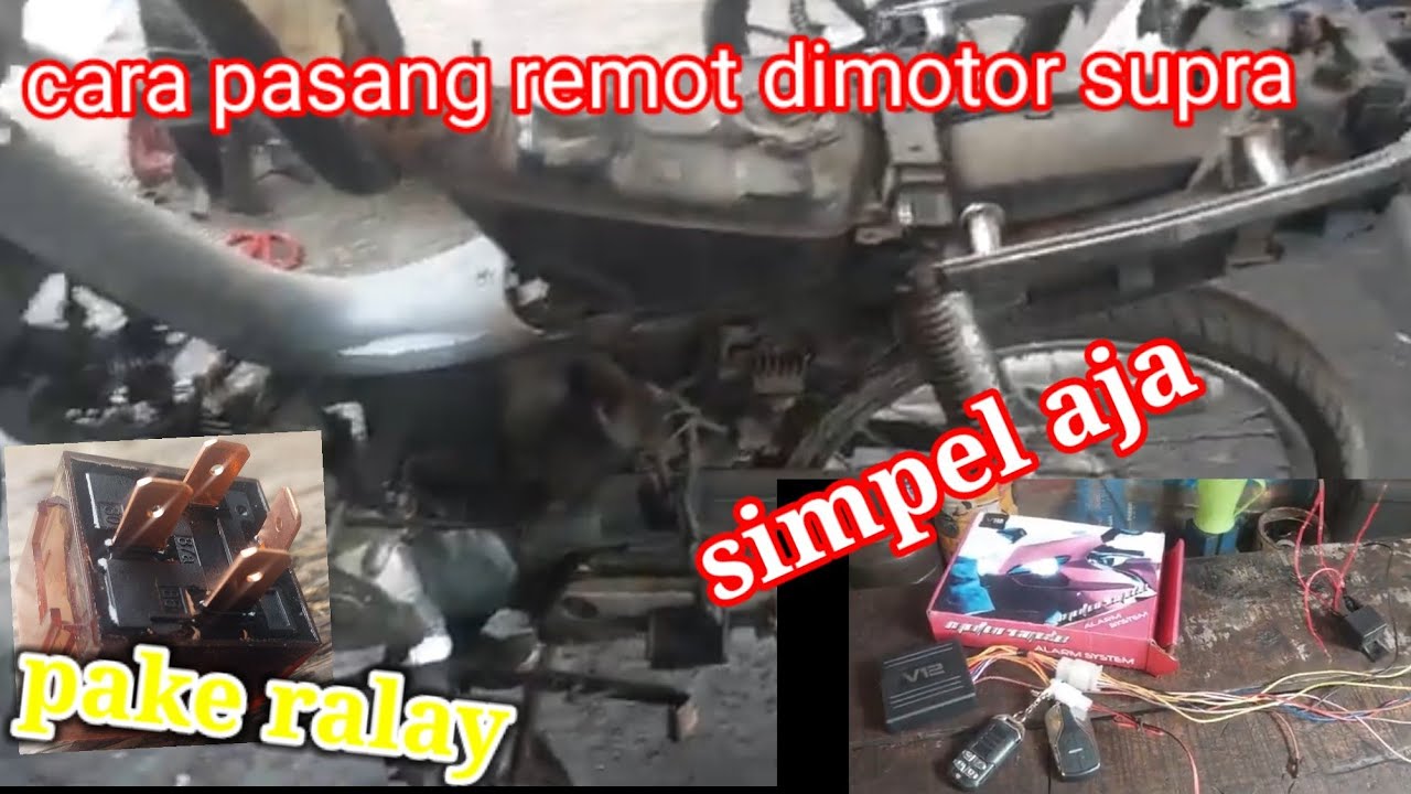 cata pasang alarm sistem (REMOT) di motor supra lama atau grand