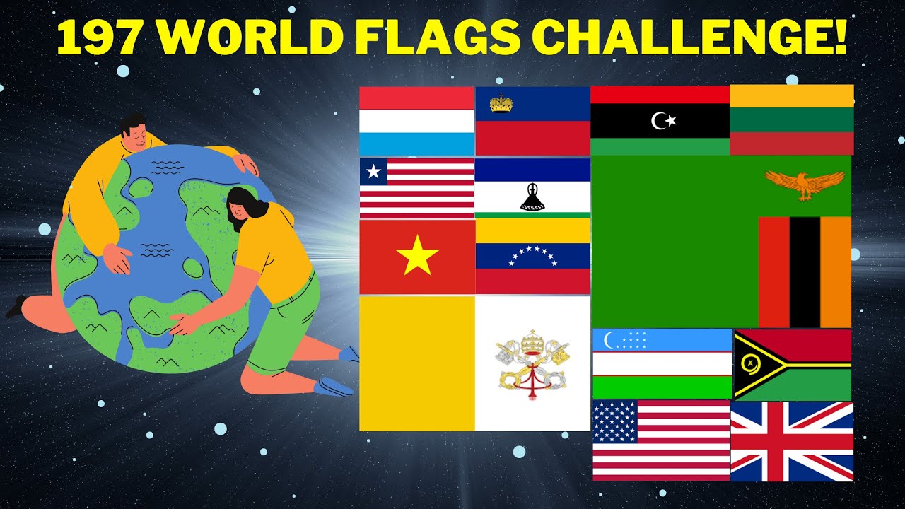 197 world flags challenge! Most complete world flag, 5 seconds challenge! world flags quiz