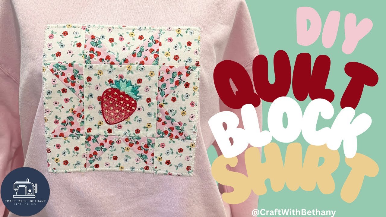 🧵✨ DIY Embroidered Sawtooth Quilt Block Sweatshirt Tutorial! ✨👕