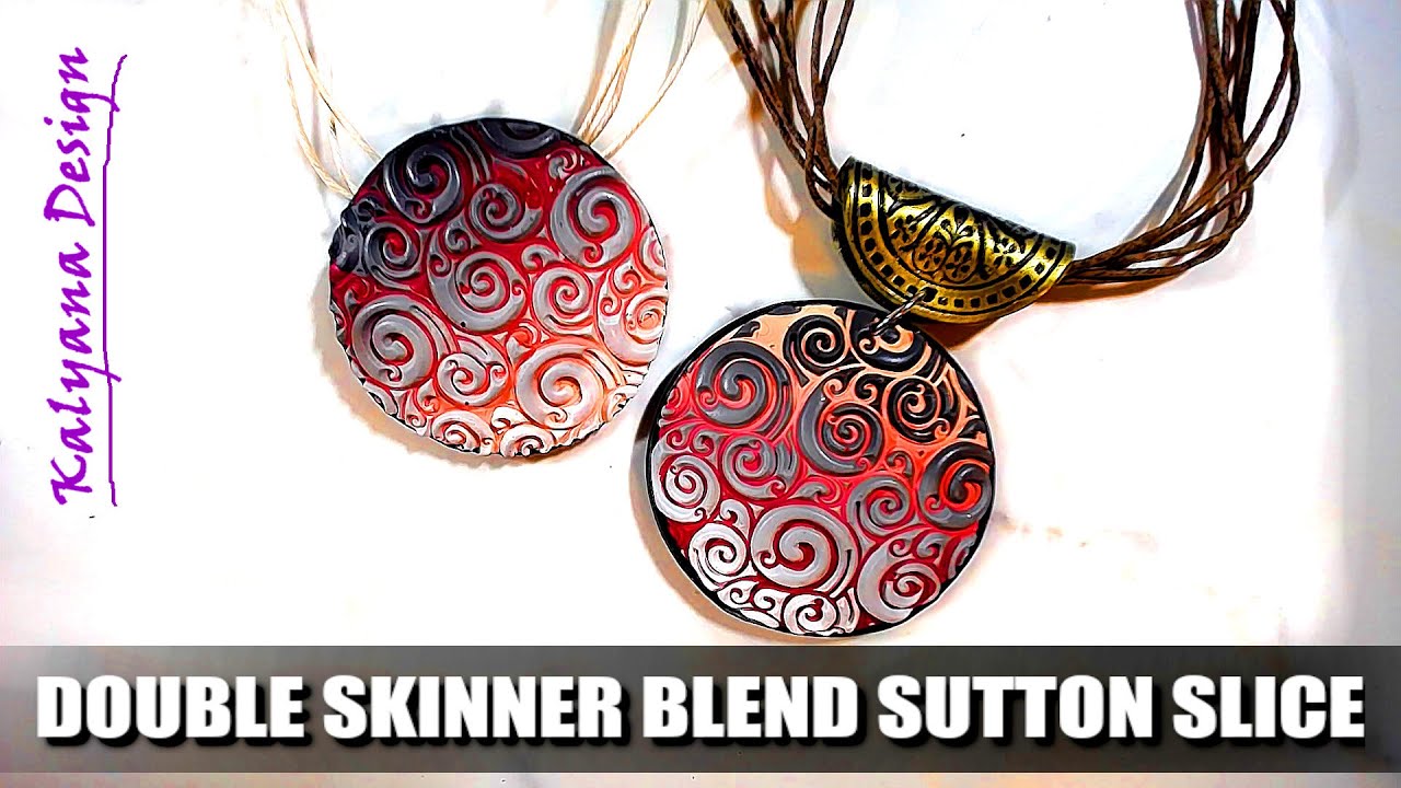 Double Skinner blend Sutton Slice - polymer clay tutorial