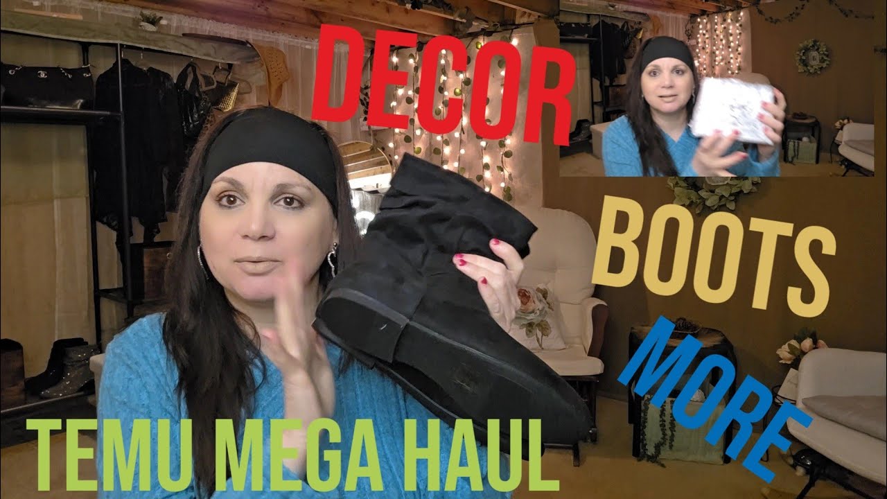 Temu Mega Haul & Try-On Clothes⚘️Boots👢Decor🌿 and More🌷🌸🌼🌺Some First Impressions❤️