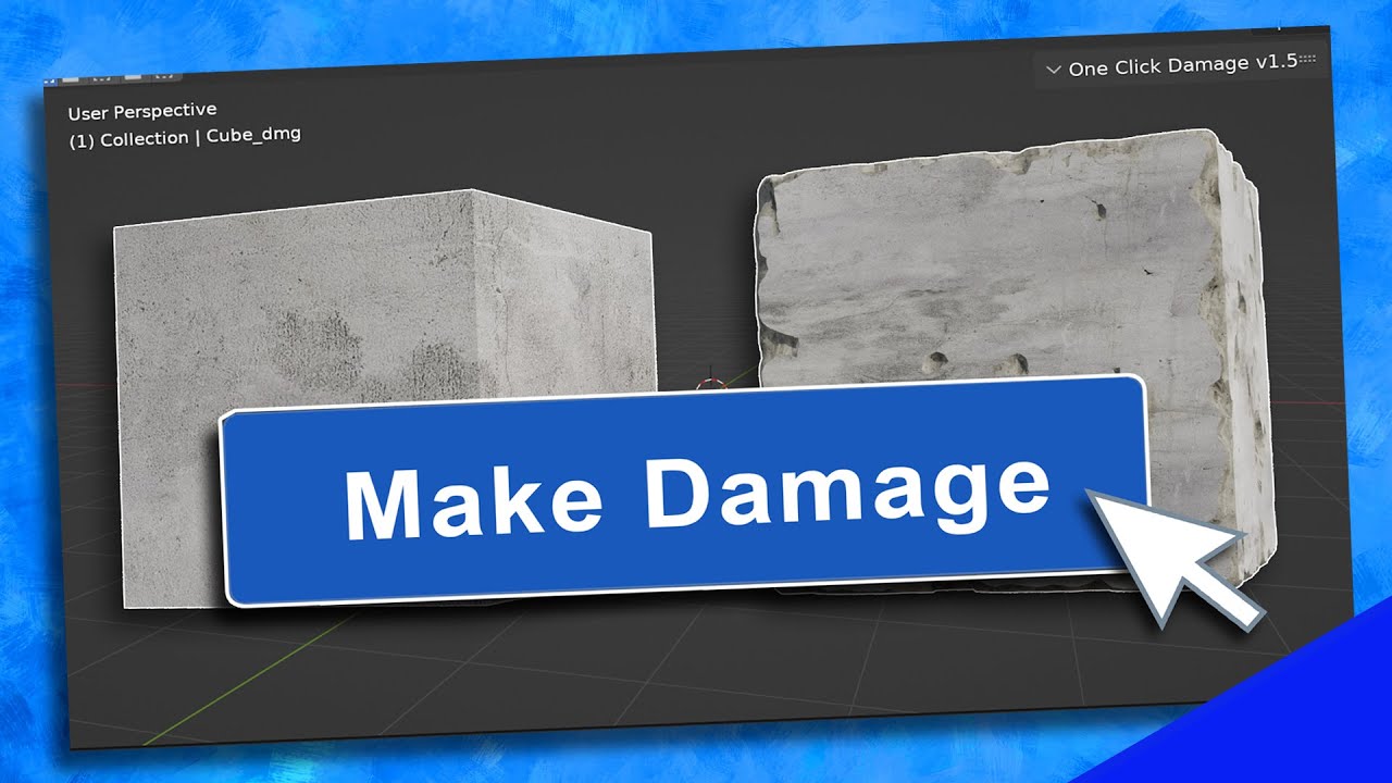 Дополнение One Click Damage для BLENDER 3D
