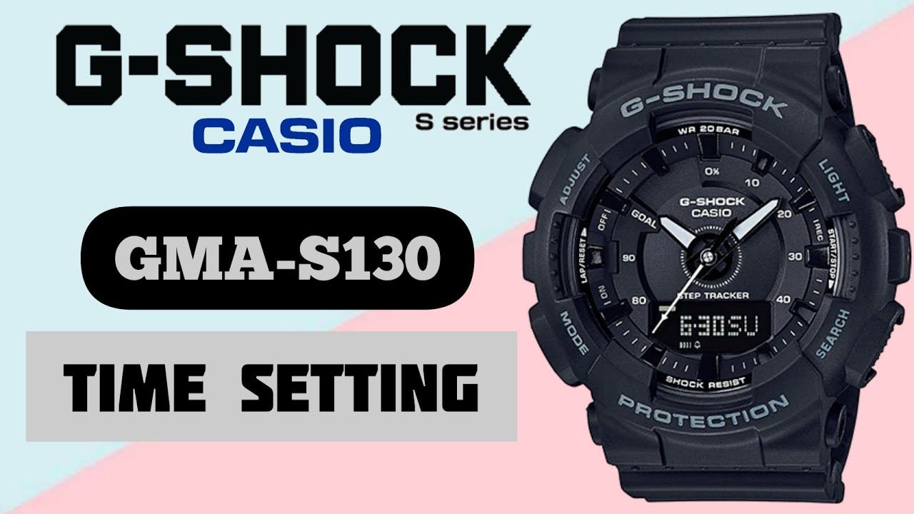 How to Set Time on Casio G Shock GMA S130 | G Shock GMA-S130 Time Setting | Watch Repair Channel