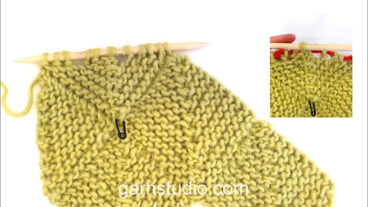 How to knit a half domino square (horizontal)