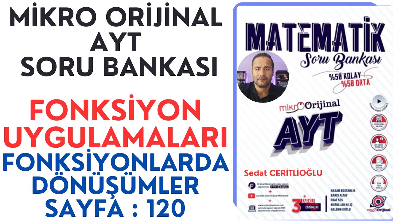 FONKSİYON UYGULAMALARI | MİKRO AYT SORU BANKASI SYF:120 |#orijinalmatematik#mikroorijinal#yks2024