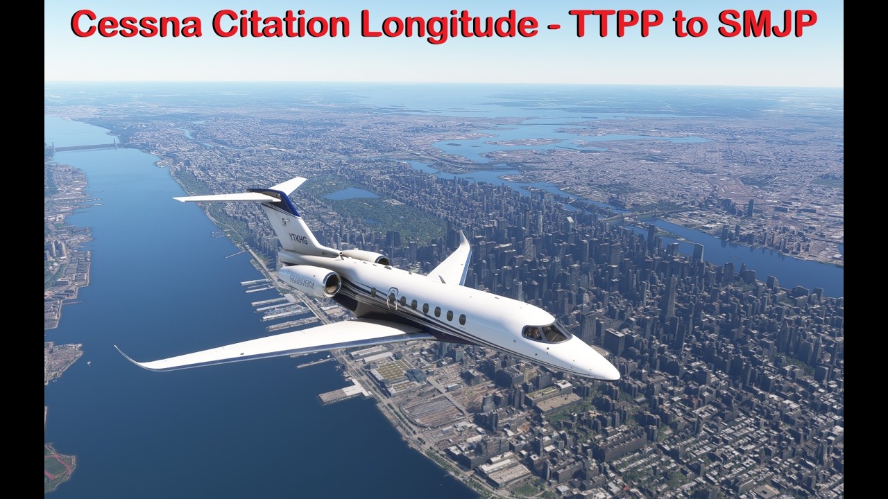 MSFS 2020, KHG Ep 247 - Cessna Citation Longitude - Port of Spain to Paramaribo