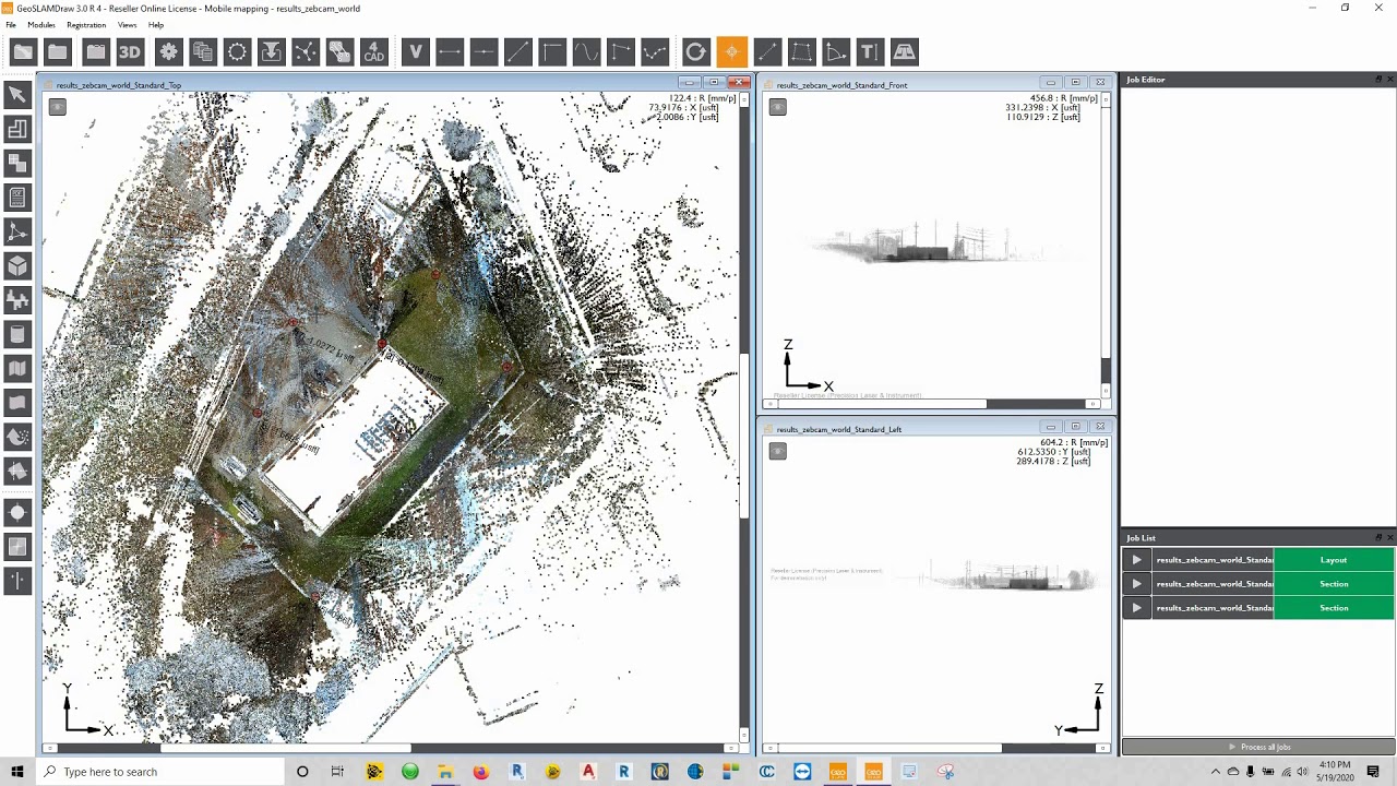 How to GeoReference and Colorize GeoSLAM Scan Data