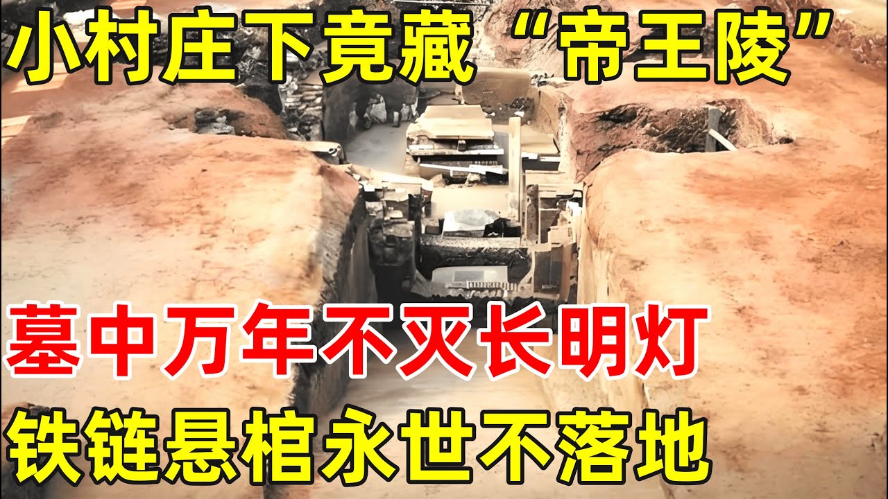 北京郊区小村庄下藏“帝王陵”,墓中万年不灭长明灯,铁链悬棺永世不落地【历史揭秘】