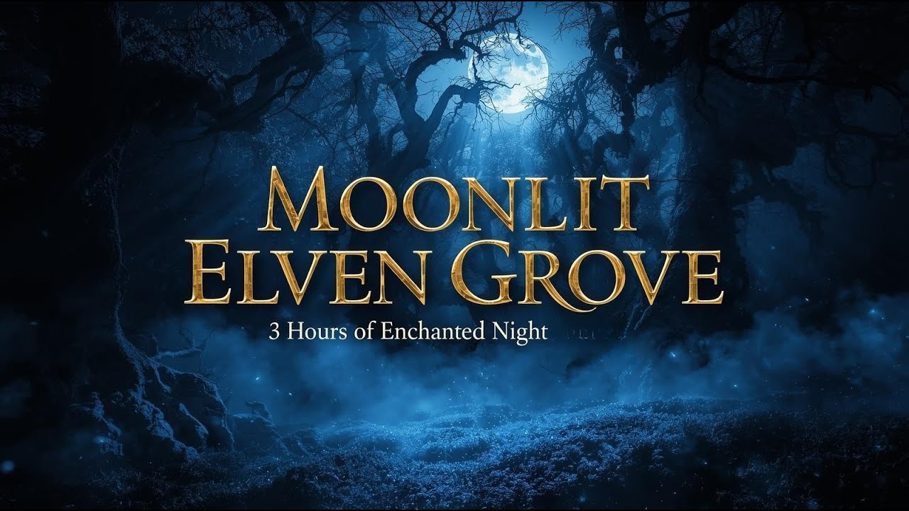 🌌 Moonlit Elven Grove | 3 Hours of Enchanted Night Forest Ambience & Magic