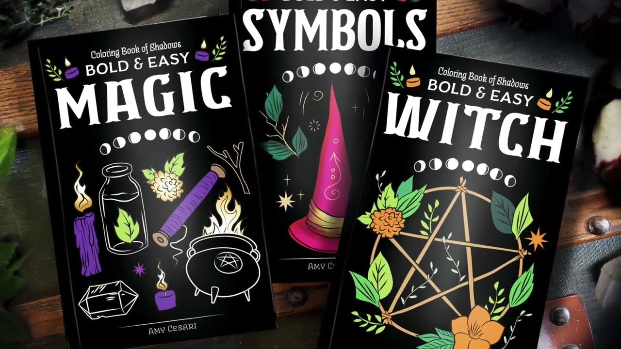 Coloring Book of Shadows Bold & Easy Pocket Grimoire Series