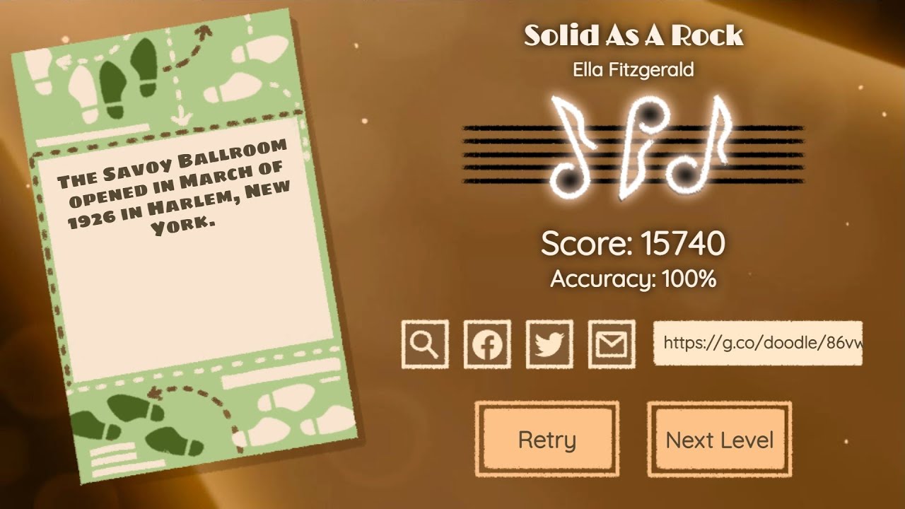 『Google Doodles: Savoy Ballroom!』Ella Fitzgerald - Solid As A Rock [6K] 100% FC